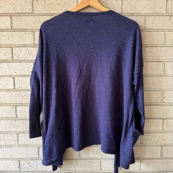 Patagonia Cardigan Sweater Womens Medium Purple Blue Open Front Long Sleeve - Picture 2 of 6